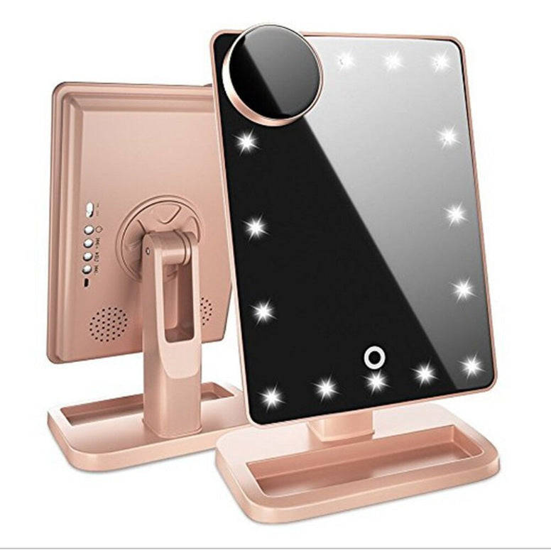 LED Touch Screen Makeup Mirror with Bluetooth Speaker